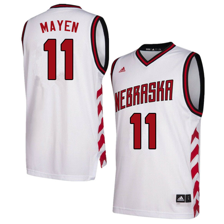 Men #11 Lat Mayen Nebraska Cornhuskers College Basketball Jerseys Sale-Hardwood Classics - Click Image to Close